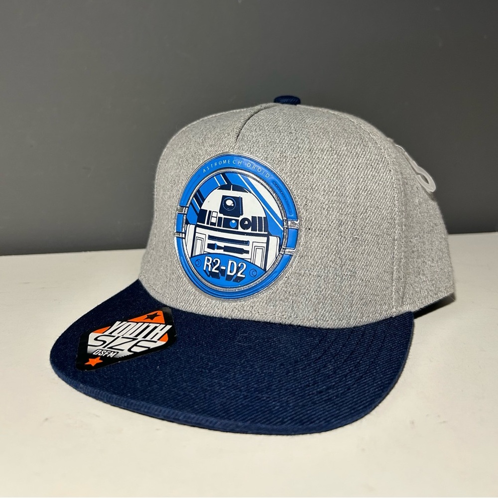 New,Youth One Size,Star Wars R2-D2 Gray and Navy Hat